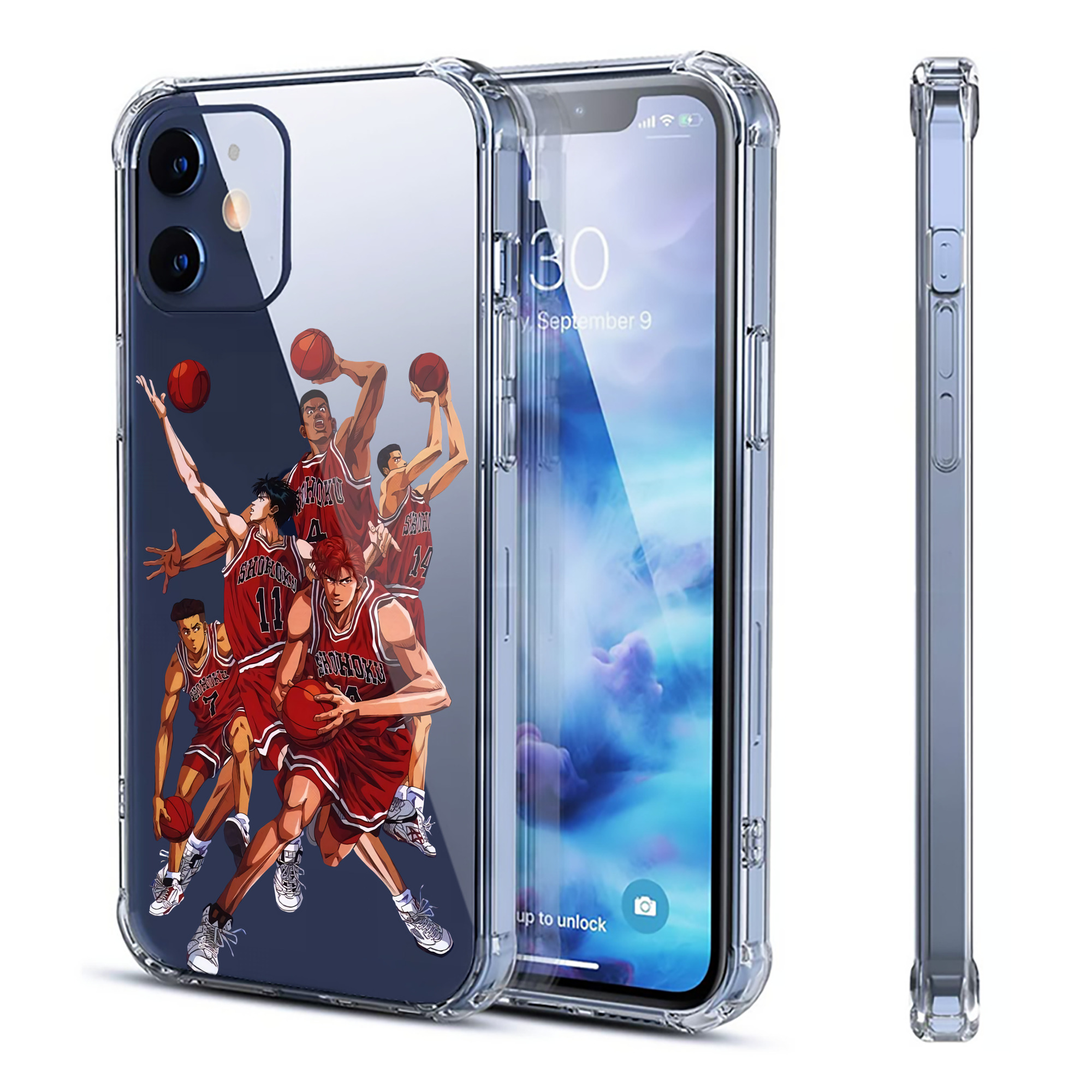 （画像用） SLAM DUNK／スラムダンク 【iPhone 12シリーズ対応】透明スマホケース（クリアソフトケース）
